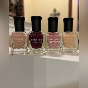 Deborah Lippmann Nail color Set - Nude, Burgundy, Pink, Beige